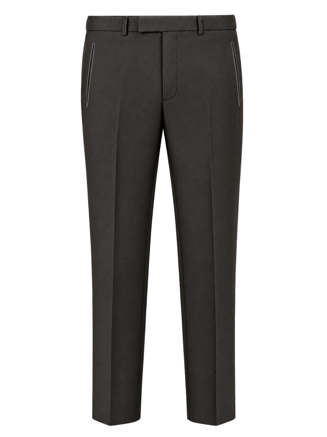 Obsidian Black Pick-Stitch Tuxedo, provisional trouser front product view