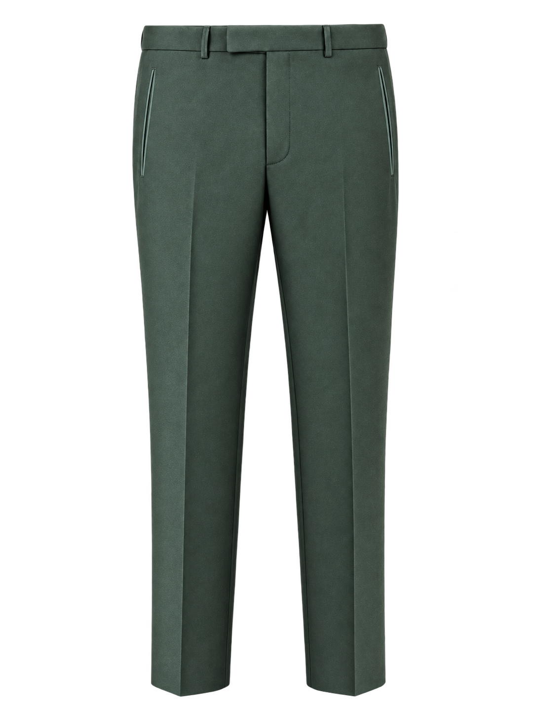 Verdant Green Peak-Lapel Tuxedo, provisional trouser front product view