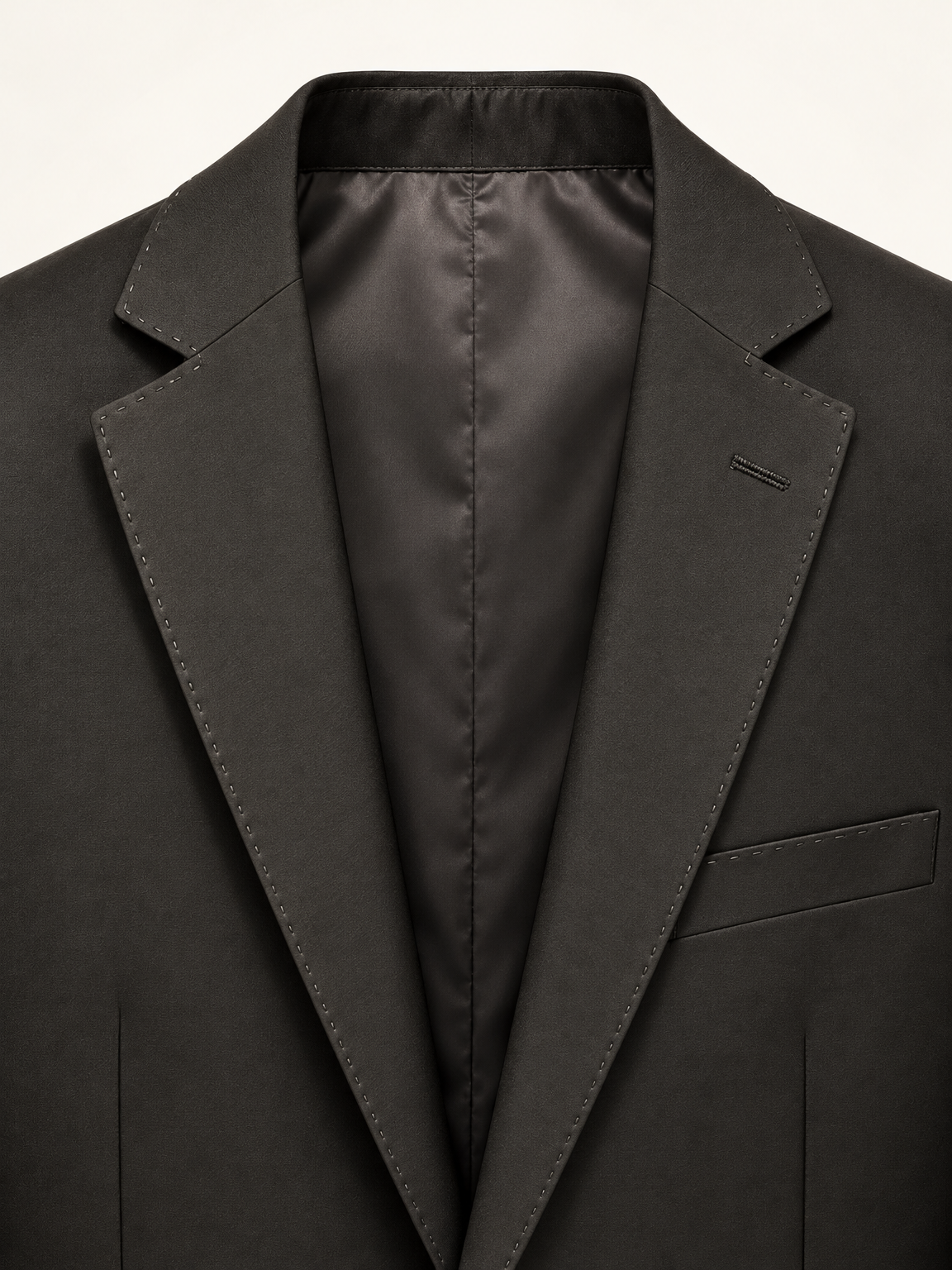 Obsidian Black Pick-Stitch Tuxedo, provisional interior concept