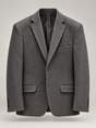 Charcoal Textured Tailored Blazer — 01 front ghost