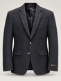 Deep Navy Textured Tailored Blazer — 01 front ghost