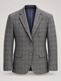 Gray Check Blazer with Navy Lining — 01 front ghost