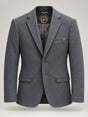 Cool Gray Woven Tailored Blazer — 01 front ghost branded
