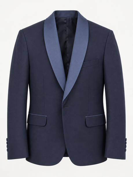 Nocturne Navy evening jacket, front product view