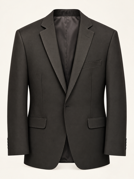 Obsidian Black Pick-Stitch Tuxedo, jacket front product view