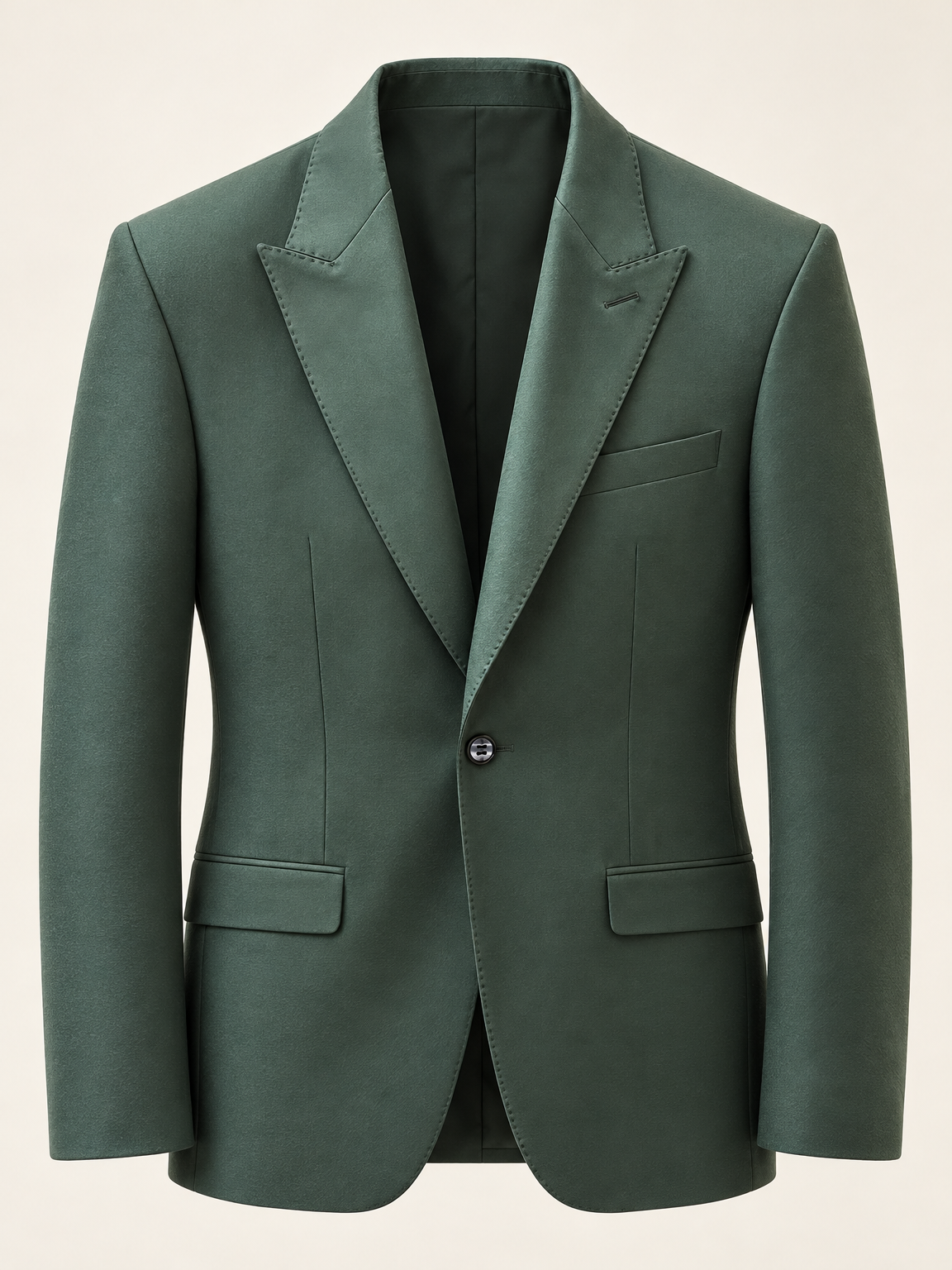 Verdant Green Peak-Lapel Tuxedo, jacket front product view