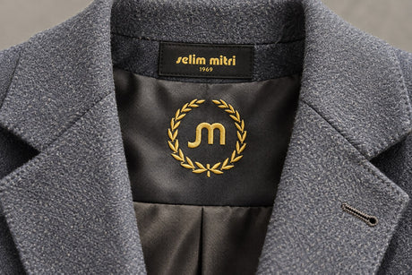 Cool Gray Woven Tailored Blazer — 02 detail collar lining