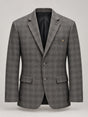 Gray Windowpane Tailored Blazer — 02 front ghost branded