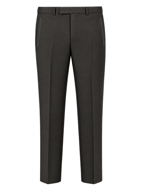 Obsidian Black Pick-Stitch Tuxedo, provisional trouser front product view
