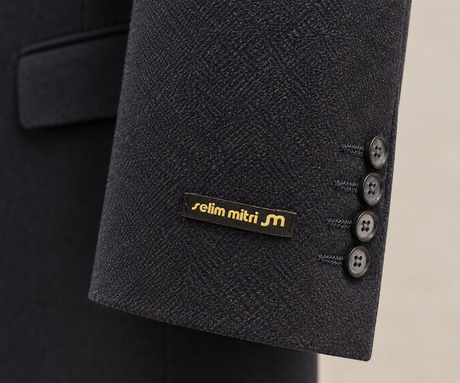 Deep Navy Textured Tailored Blazer — 03 detail cuff brand