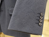 Cool Gray Woven Tailored Blazer — Cuff detail