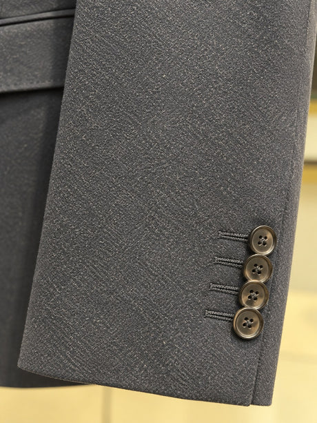 Charcoal Mottled Tailored Blazer — Cuff detail