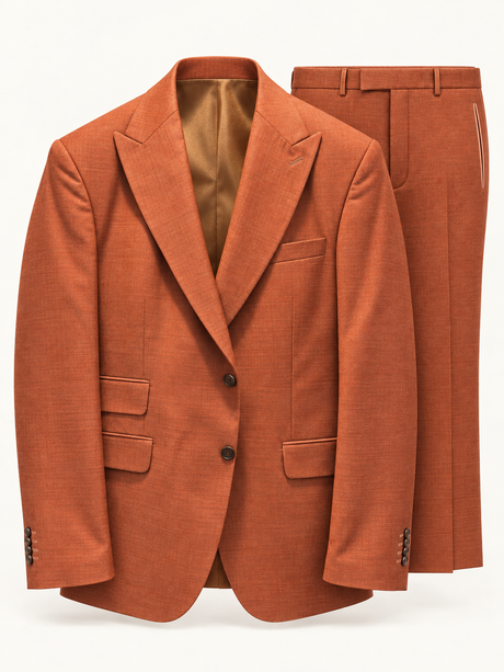 Ember Terracotta Peak-Lapel Tuxedo, complete two-piece product view
