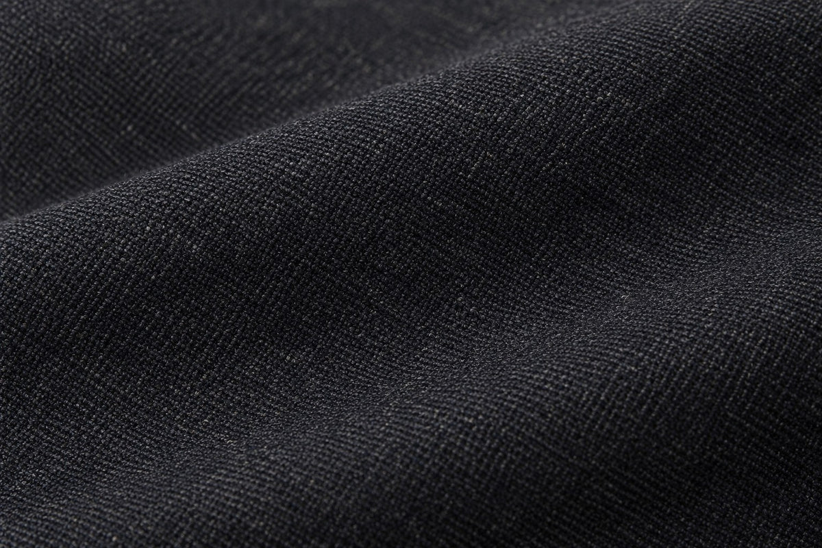 Deep Navy Textured Tailored Blazer — Fabric texture detail