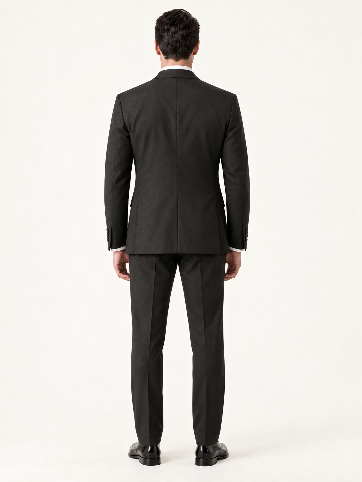 Obsidian Black Pick-Stitch Tuxedo, provisional back model view