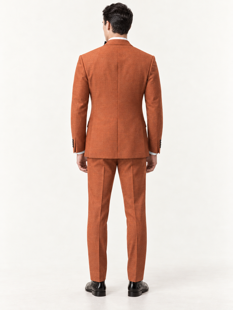Ember Terracotta Peak-Lapel Tuxedo, provisional back model view