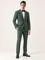 Verdant Green Peak-Lapel Tuxedo, three-quarter model view