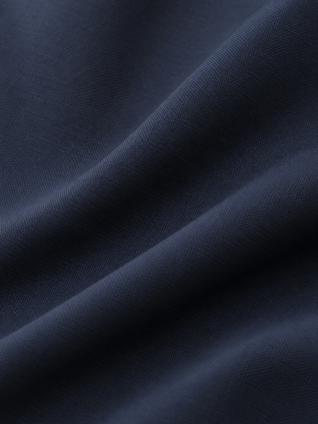 Close-up of the Nocturne Navy wool fabric