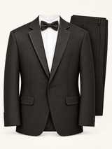 Obsidian Black Pick-Stitch Tuxedo, cuff detail