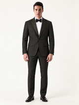 Obsidian Black Pick-Stitch Tuxedo, complete styled look