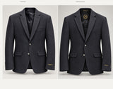 Deep Navy Textured Tailored Blazer — comparison first vs branded